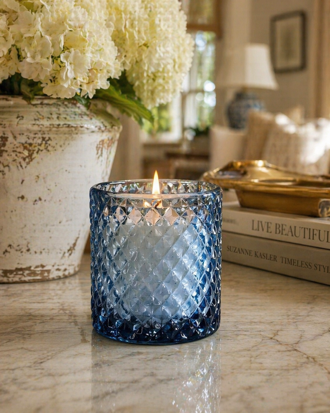 The Azure Heirloom Candle