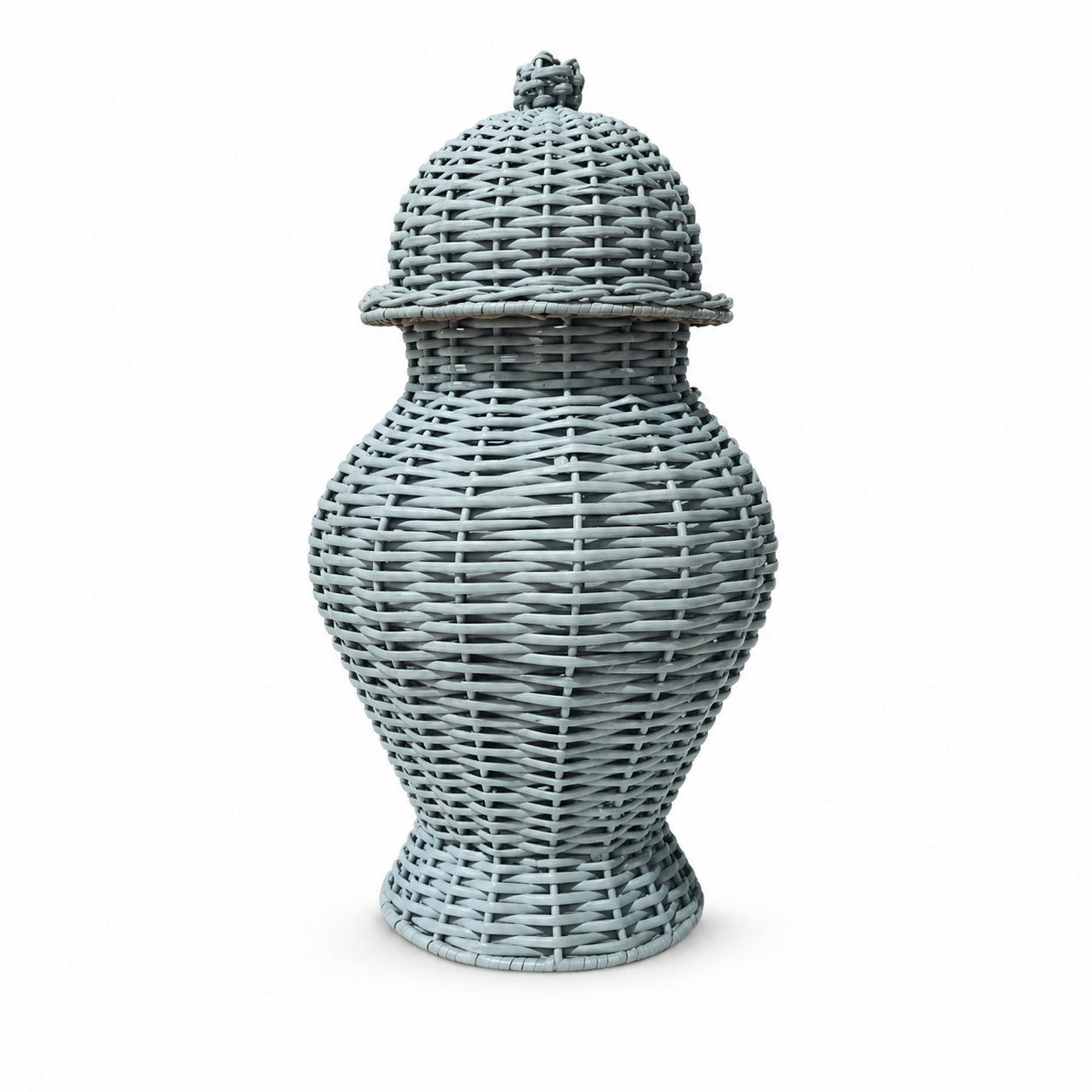 Southern Blue Wicker Ginger Jar